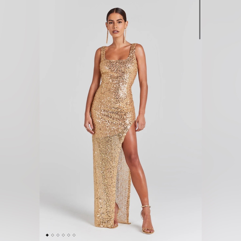 LOUISA GOLD DRESS